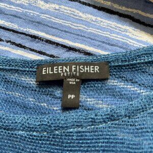 Eileen Fisher Linen and Nylon Mesh Top